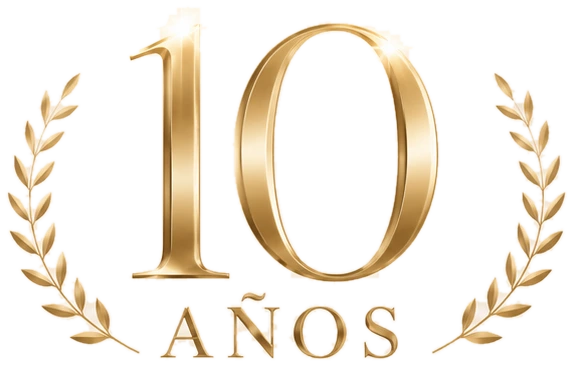 emblema-10-anos 10 años de la Clínica Estética Doctora Blanco